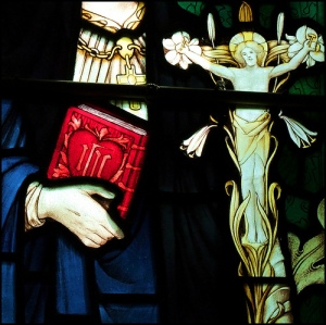 Window at the church of St Nicholas, Blakeney, Norfolk